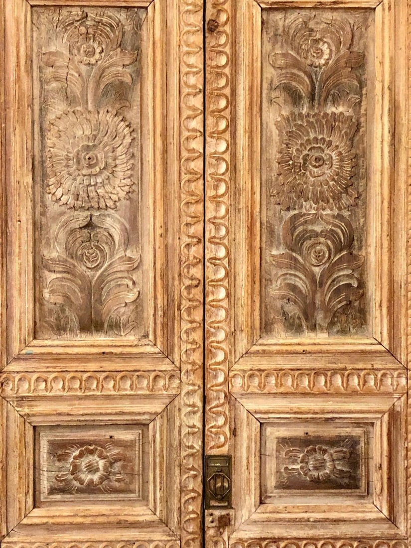 Pair of 19th Century Monumental Folk Art Doorways Mounted as Room Divider - 10