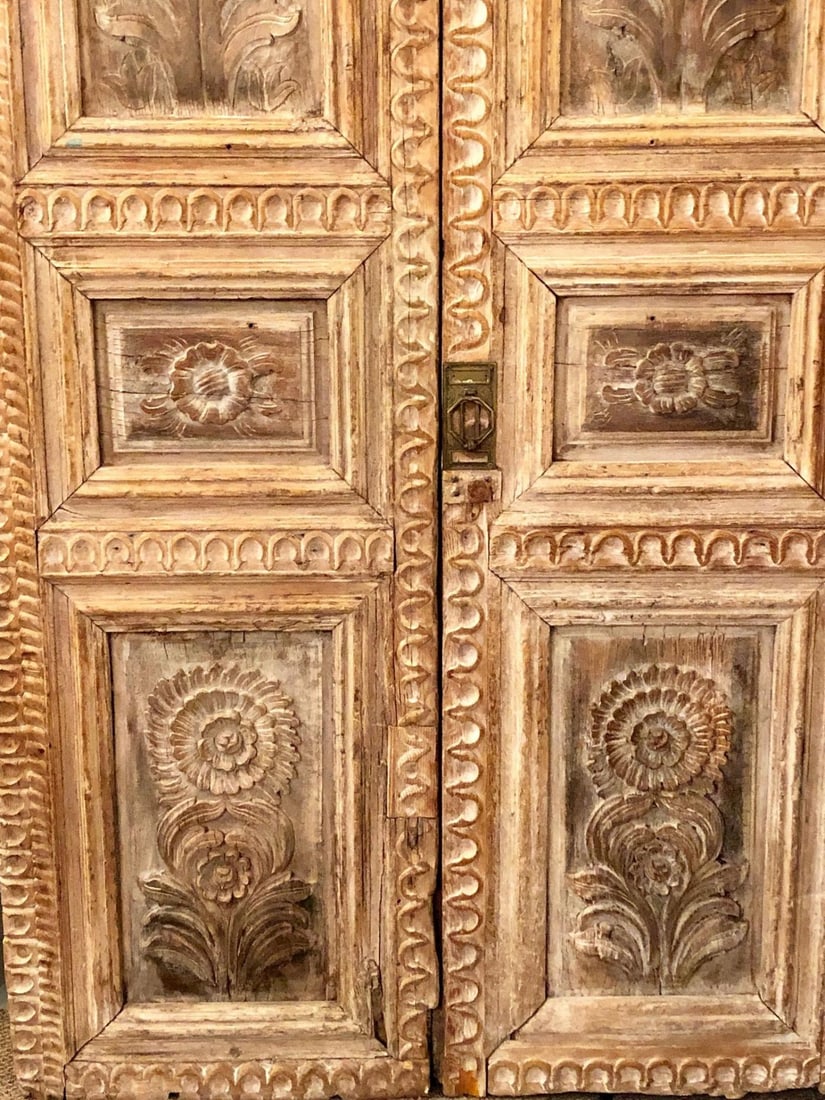 Pair of 19th Century Monumental Folk Art Doorways Mounted as Room Divider - 11