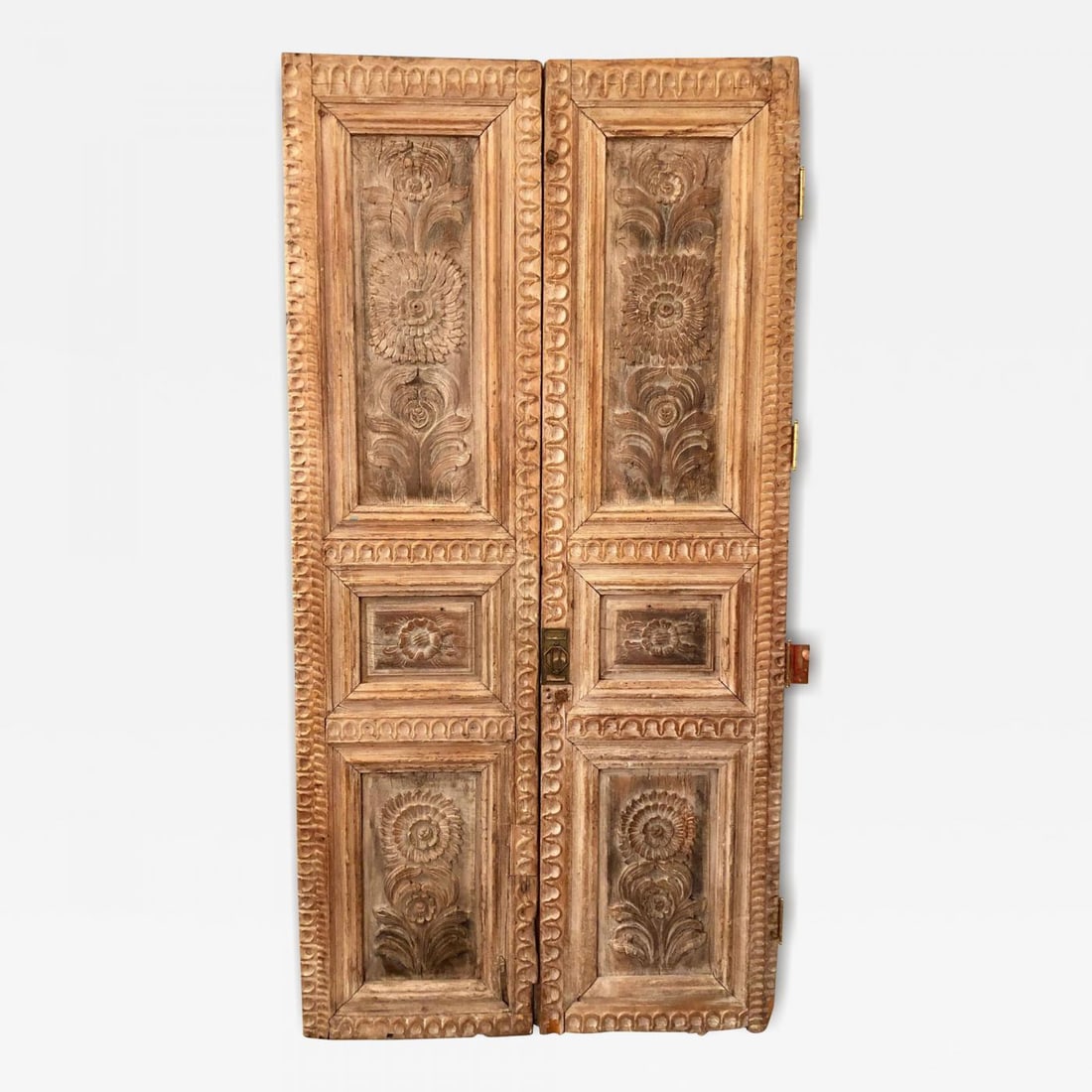 Pair of 19th Century Monumental Folk Art Doorways Mounted as Room Divider (1 of 12)