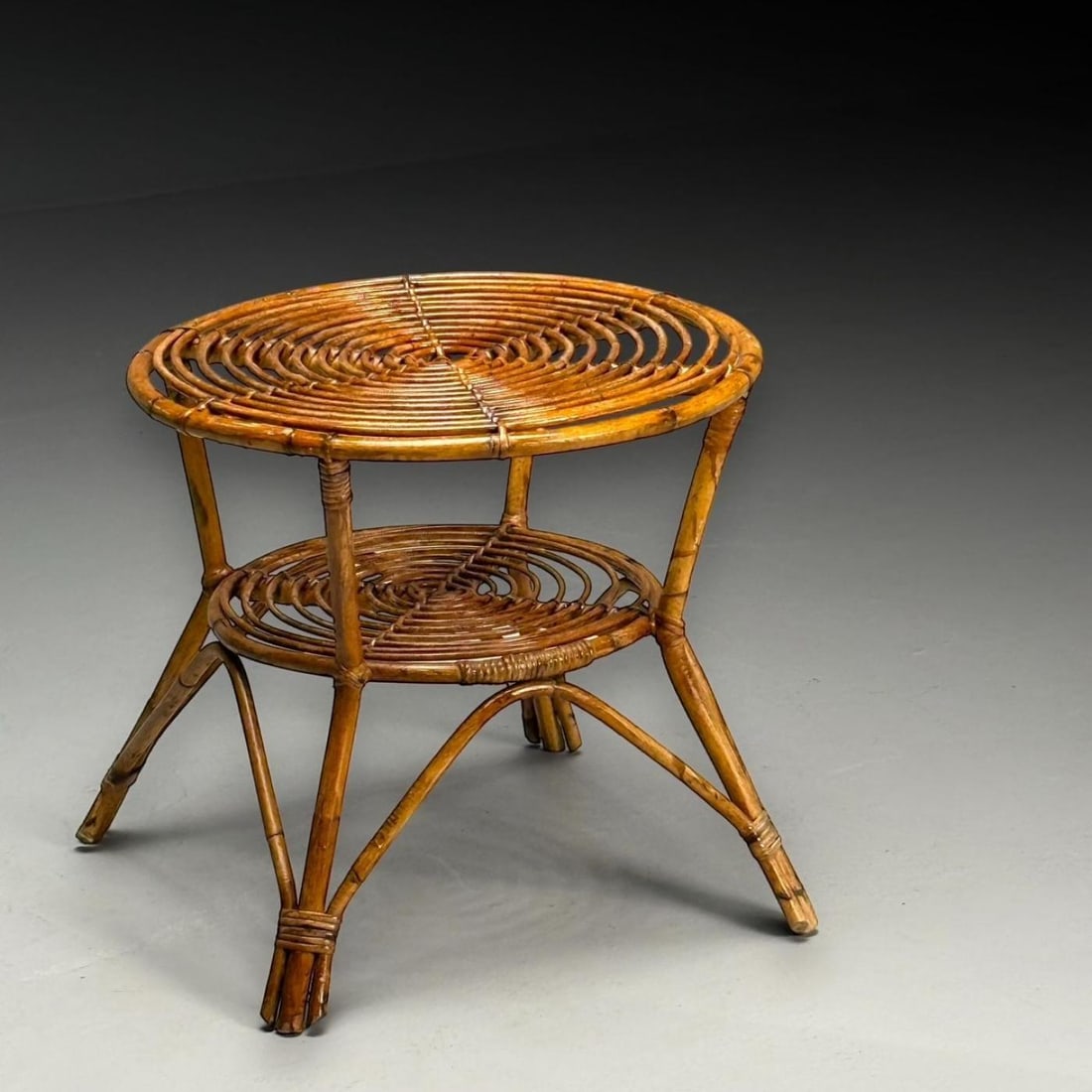 Italian Mid-Century Modern, Occasional Table, Rattan, Bamboo, Italy, 1960s - 3