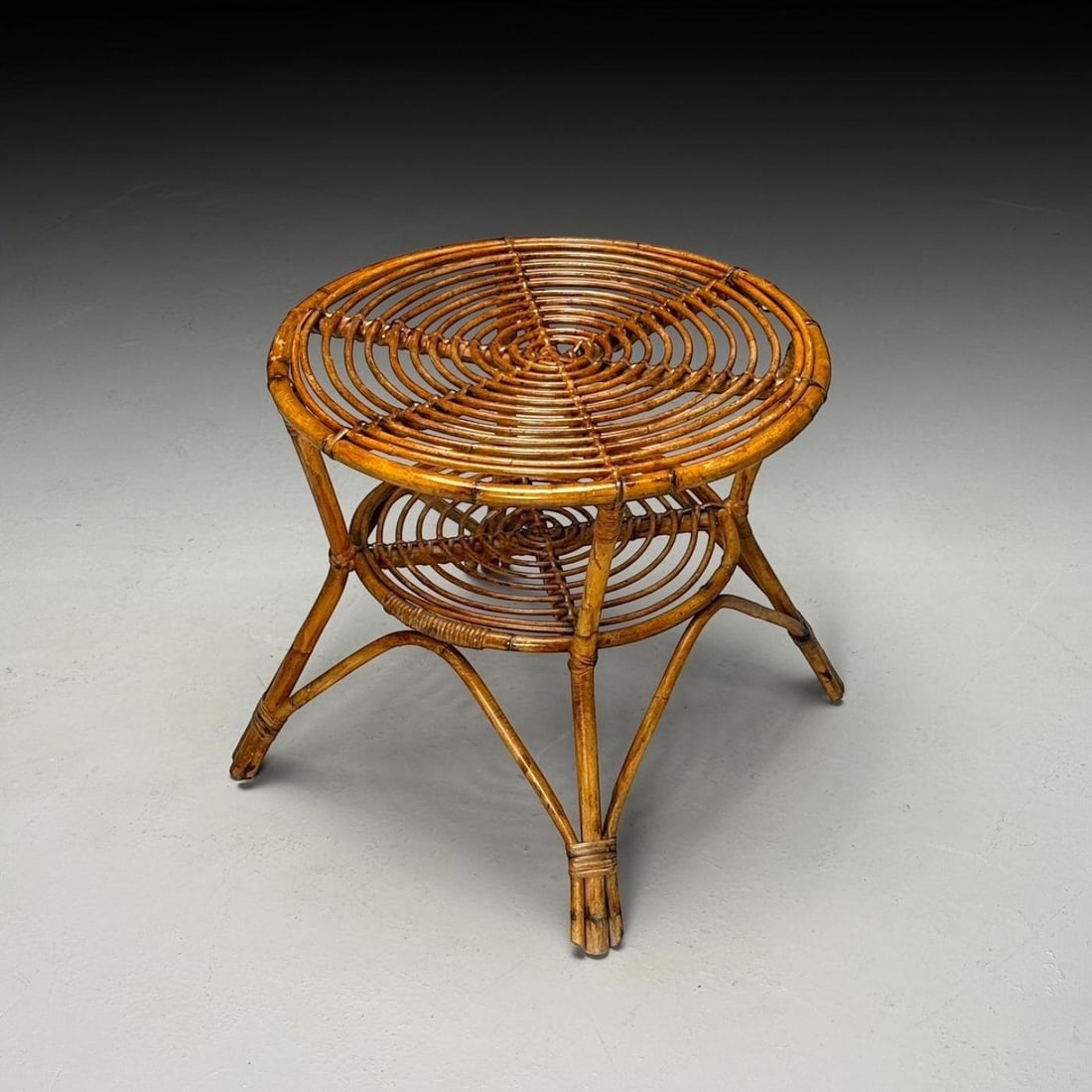 Italian Mid-Century Modern, Occasional Table, Rattan, Bamboo, Italy, 1960s - 4