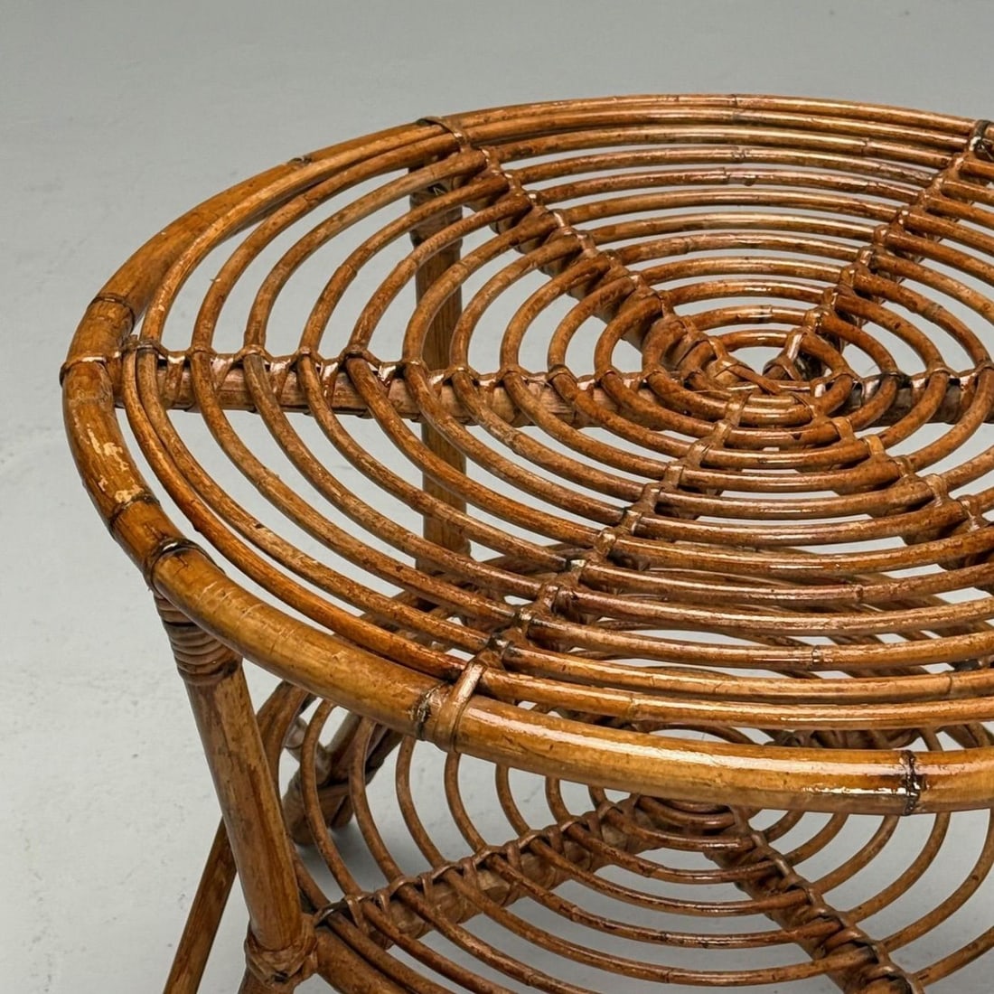 Italian Mid-Century Modern, Occasional Table, Rattan, Bamboo, Italy, 1960s - 7