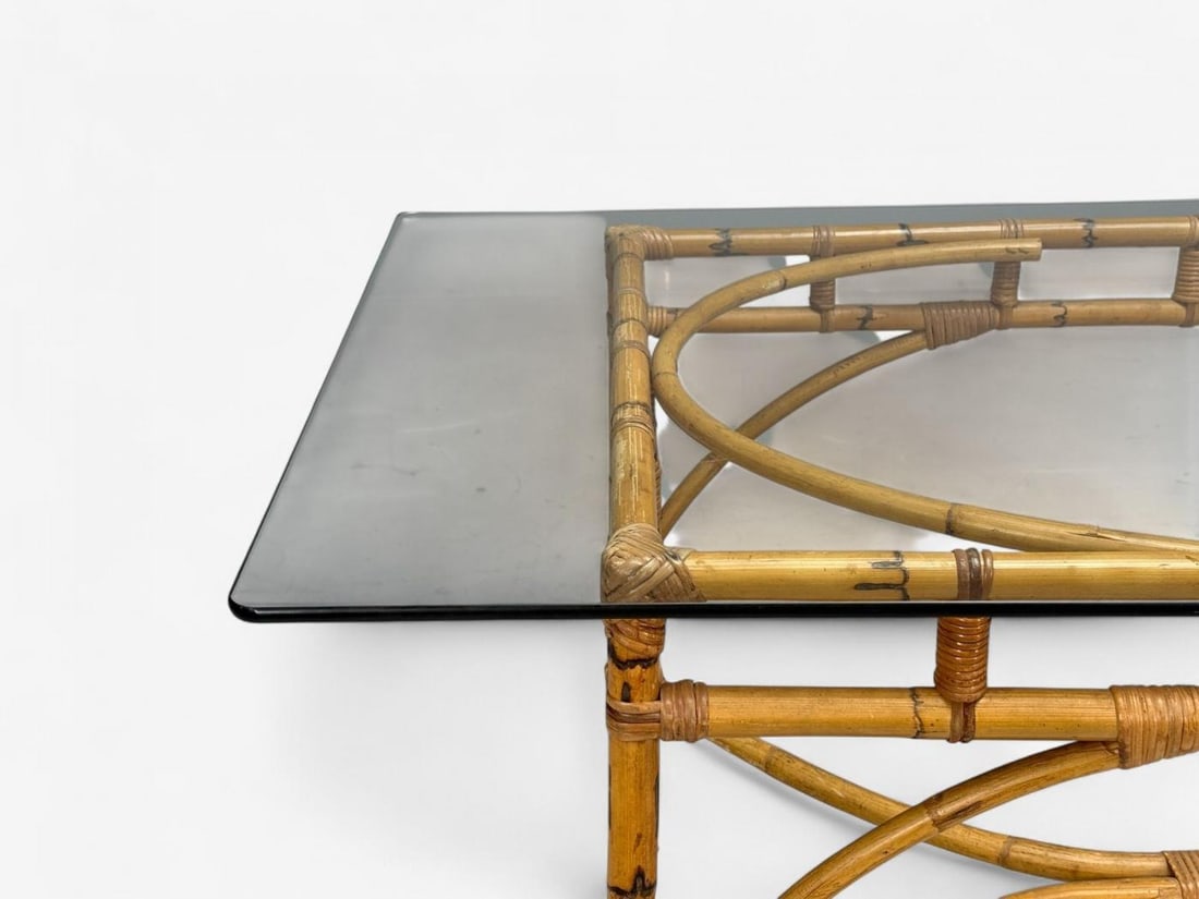 Dal Vera, Italian Modern, Bamboo, Cane, Glass, Dining Table, Italy, 1950s - 7