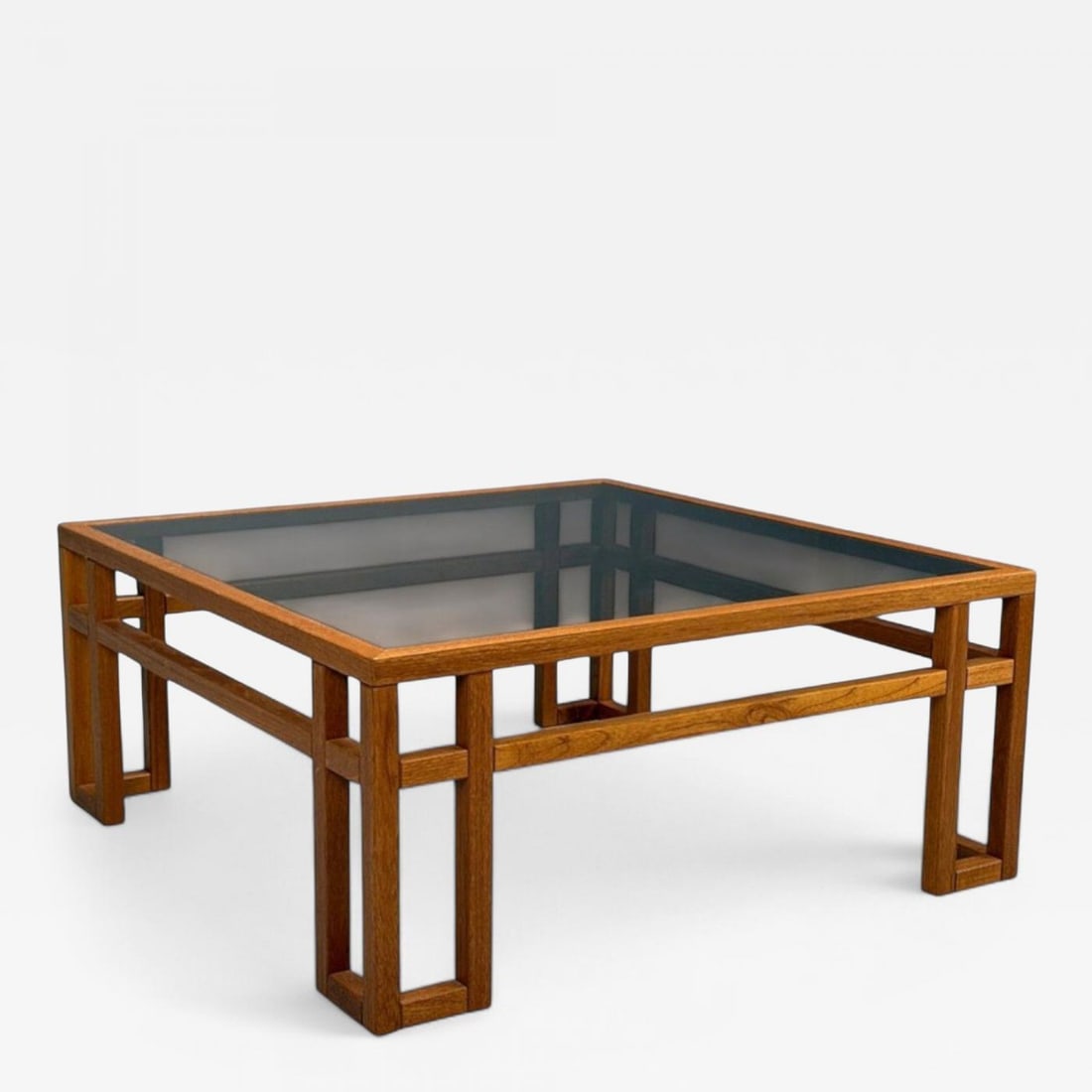 Danish Modern, Teak, Glass, Square Coffee Table, Denmark, 1960s - 2
