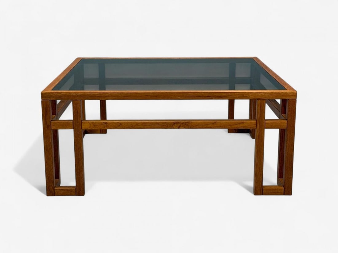 Danish Modern, Teak, Glass, Square Coffee Table, Denmark, 1960s - 3