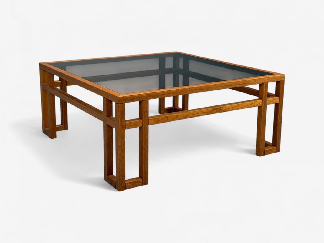 Danish Modern, Teak, Glass, Square Coffee Table, Denmark, 1960s - 5