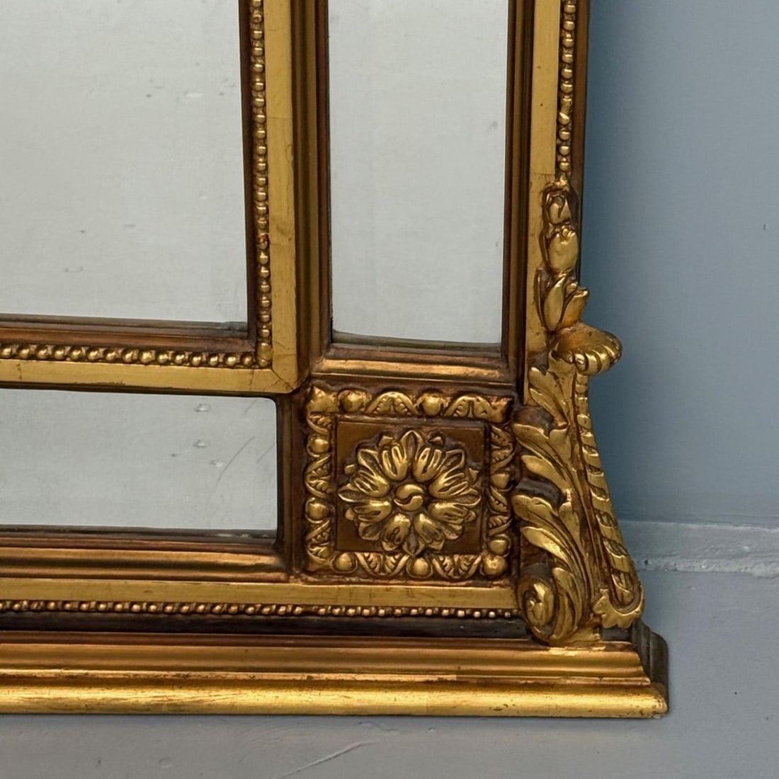Louis XVI Style, Large Wall or Floor Mirrors, Giltwood, Gesso, Europe, 19th C. - 12