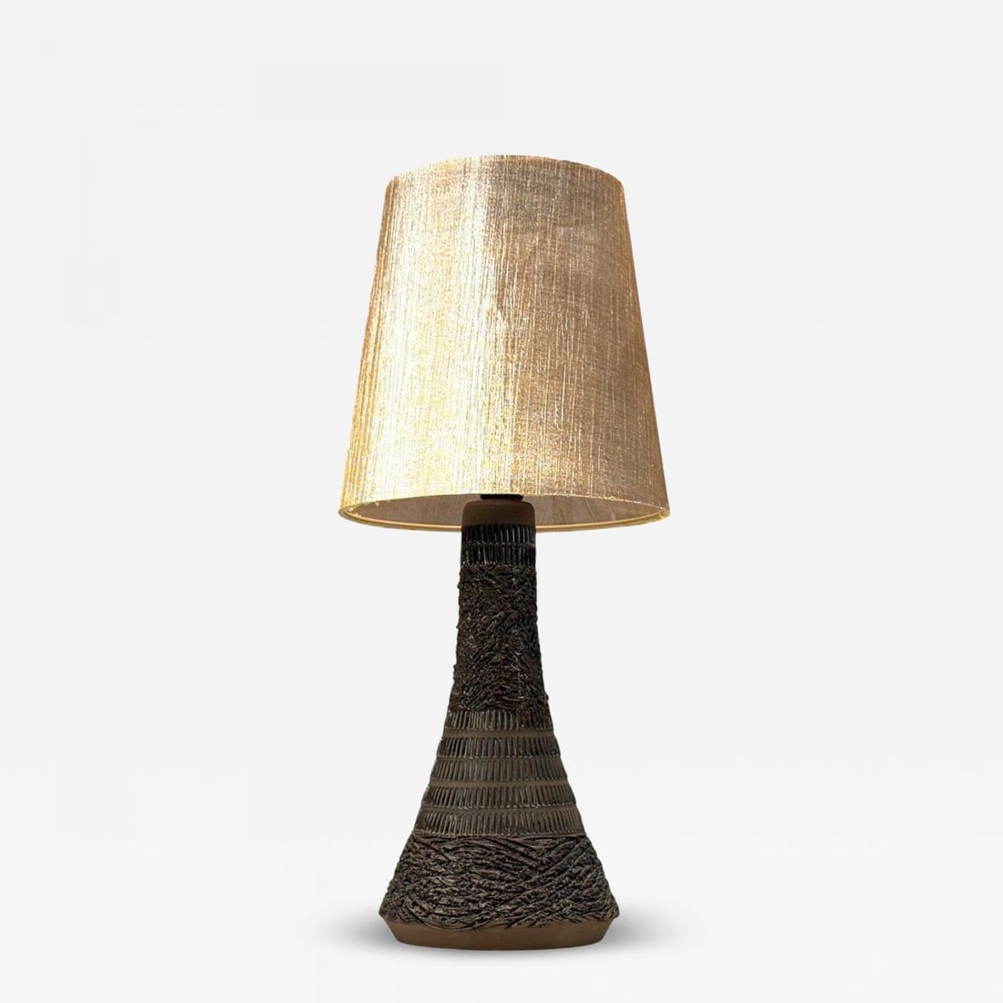 Nila Keramik, Brown Ceramic, Table Lamp, Sweden, 1970s - 2