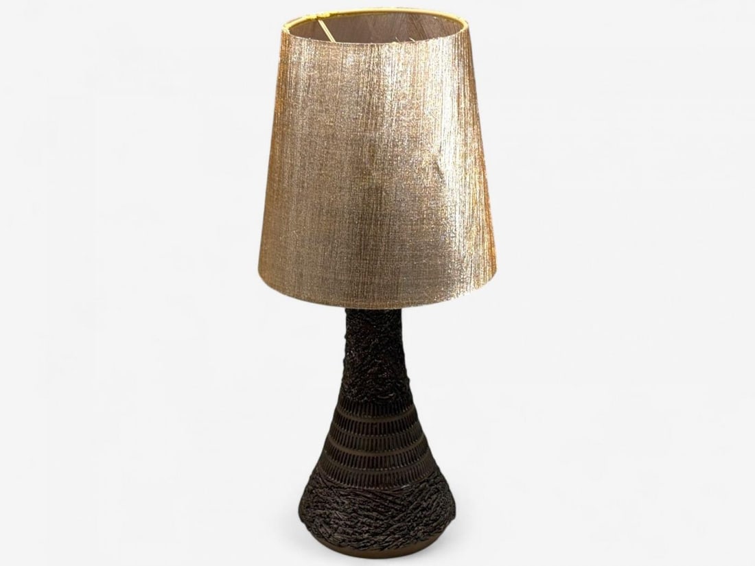 Nila Keramik, Brown Ceramic, Table Lamp, Sweden, 1970s - 4