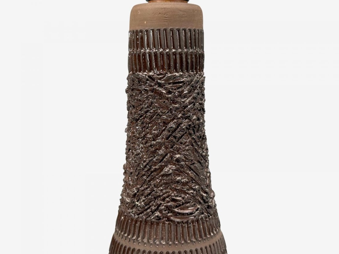 Nila Keramik, Brown Ceramic, Table Lamp, Sweden, 1970s - 6