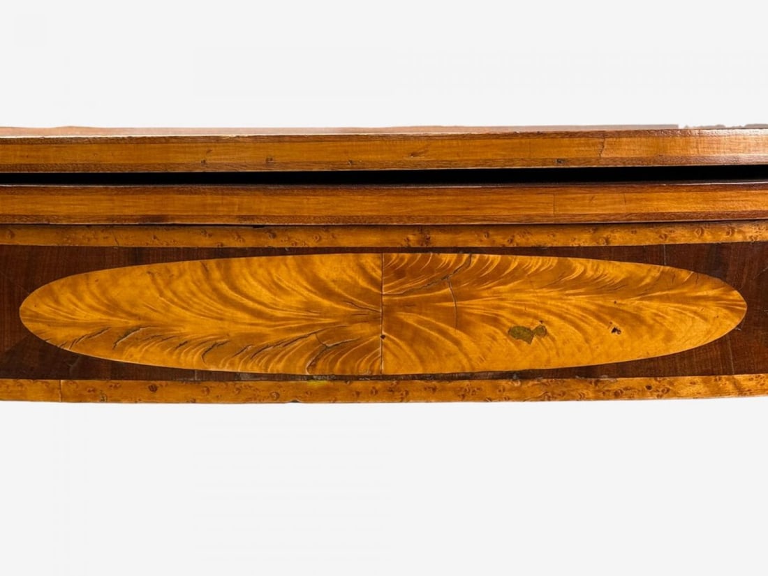 American Sheraton, Mahogany, Tulipwood, Serpentine Inlaid Card Table, USA, 1810 - 7