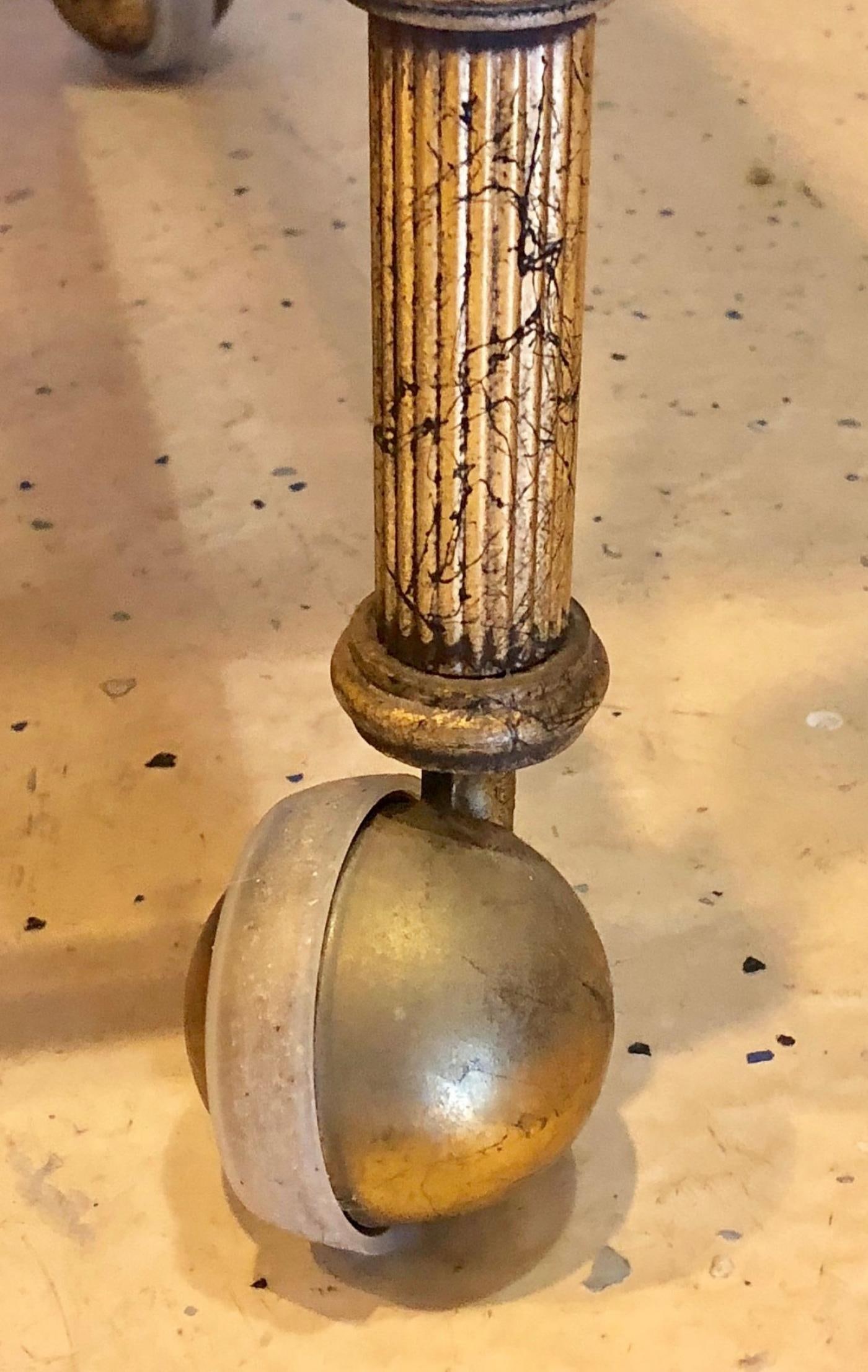 Hollywood Regency Two-Tier Serving Cart in a Faux Marbleized Design - 10