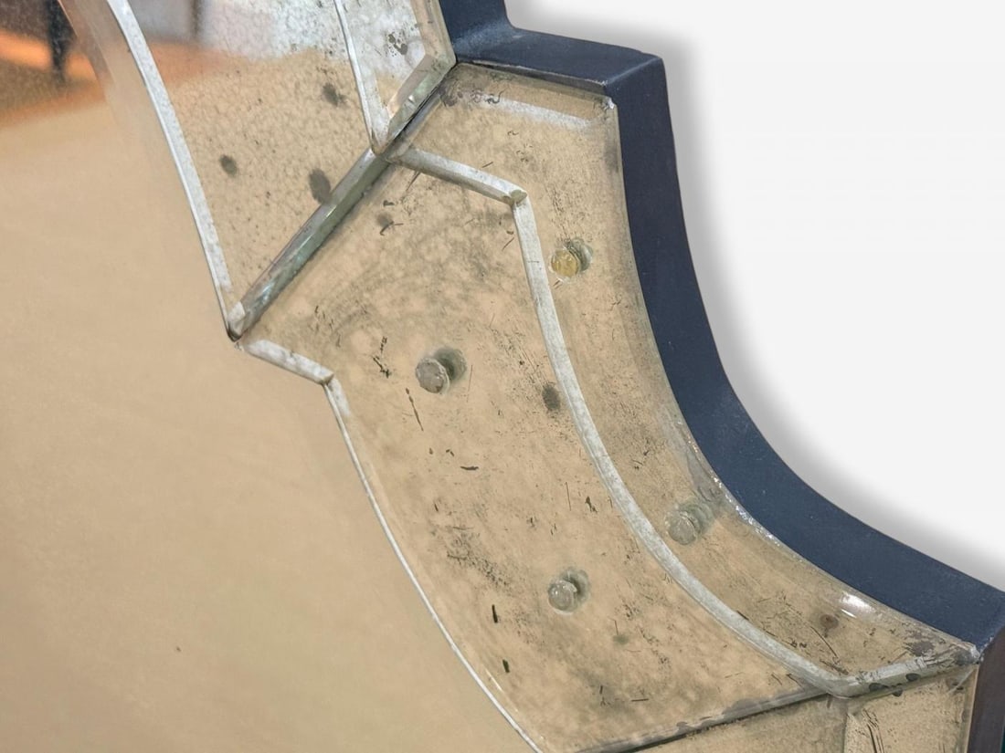 Queen Anne Style, Venetian Wall Mirrors, Antiqued Beveled Glass, Dome Top - 7