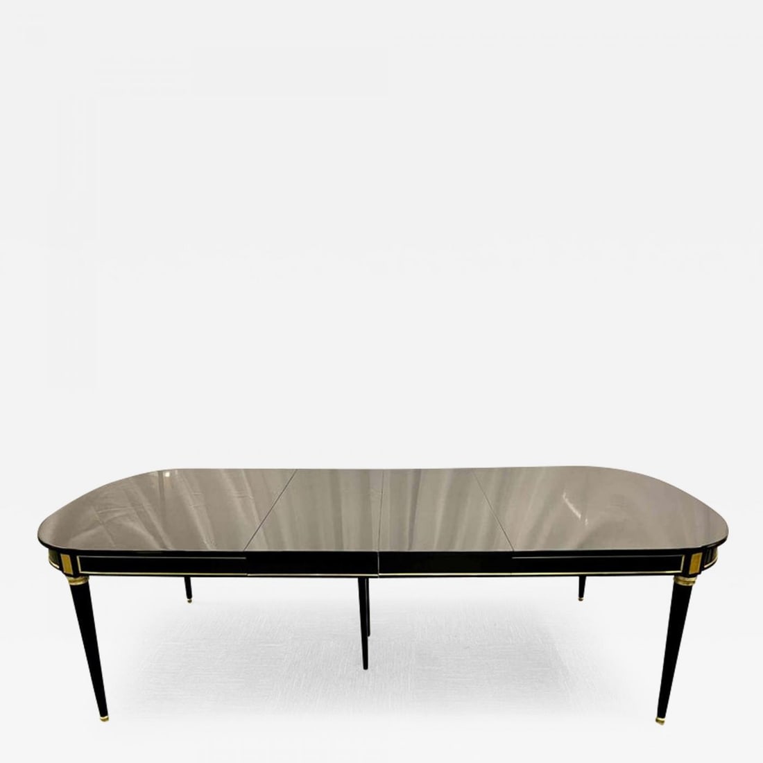 Hollywood Regency Dining Table, Maison Jansen, Louis XVI Style, Ebony, Bronze Mt - 2