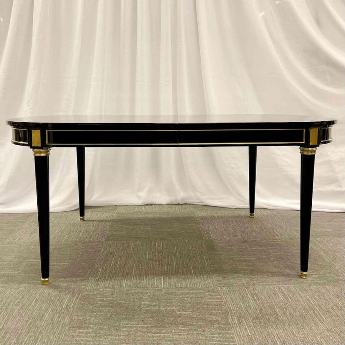 Hollywood Regency Dining Table, Maison Jansen, Louis XVI Style, Ebony, Bronze Mt - 5