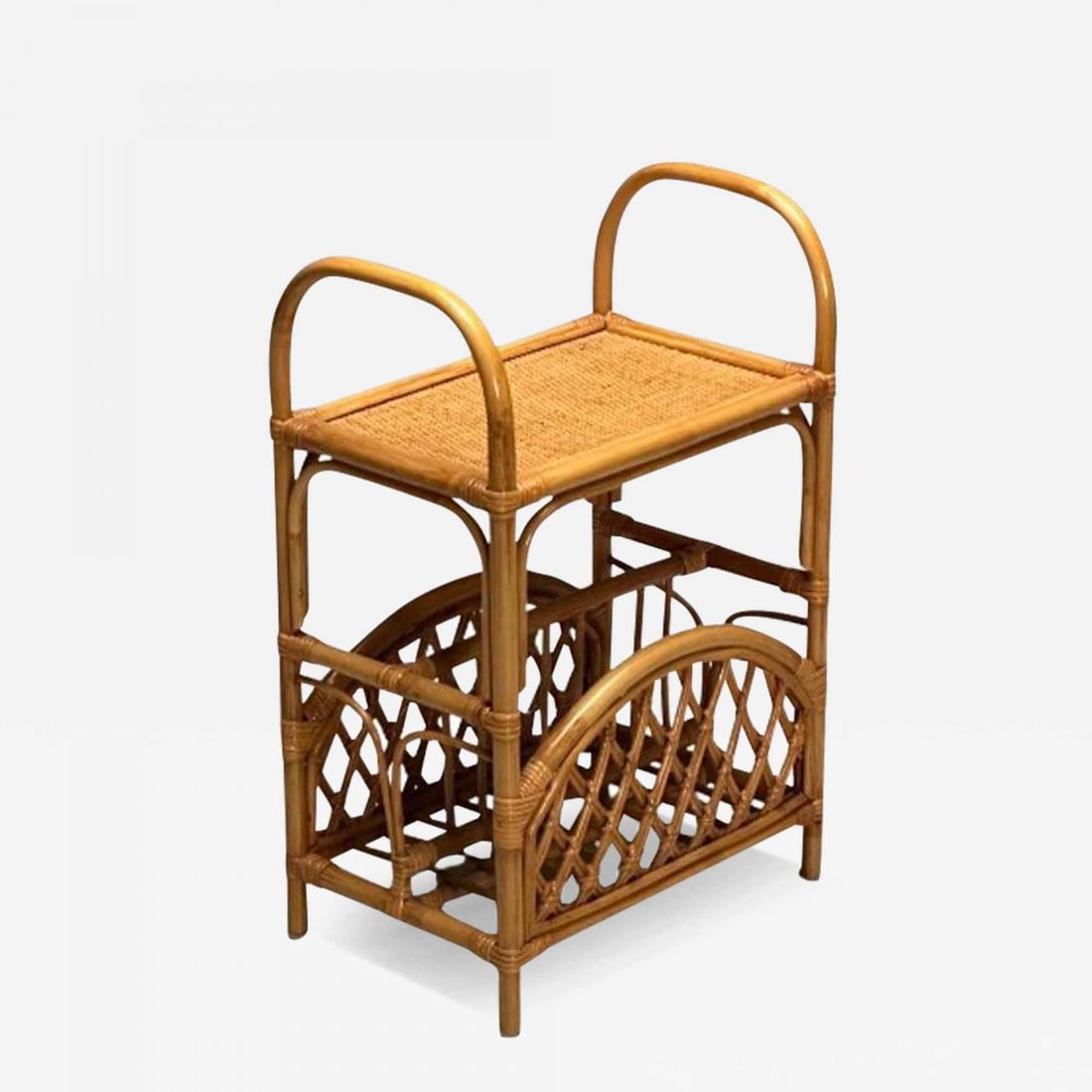Swedish Mid-Century Modern, Magazine Rack, Bamboo, Rattan, Sweden, 1960s - 2