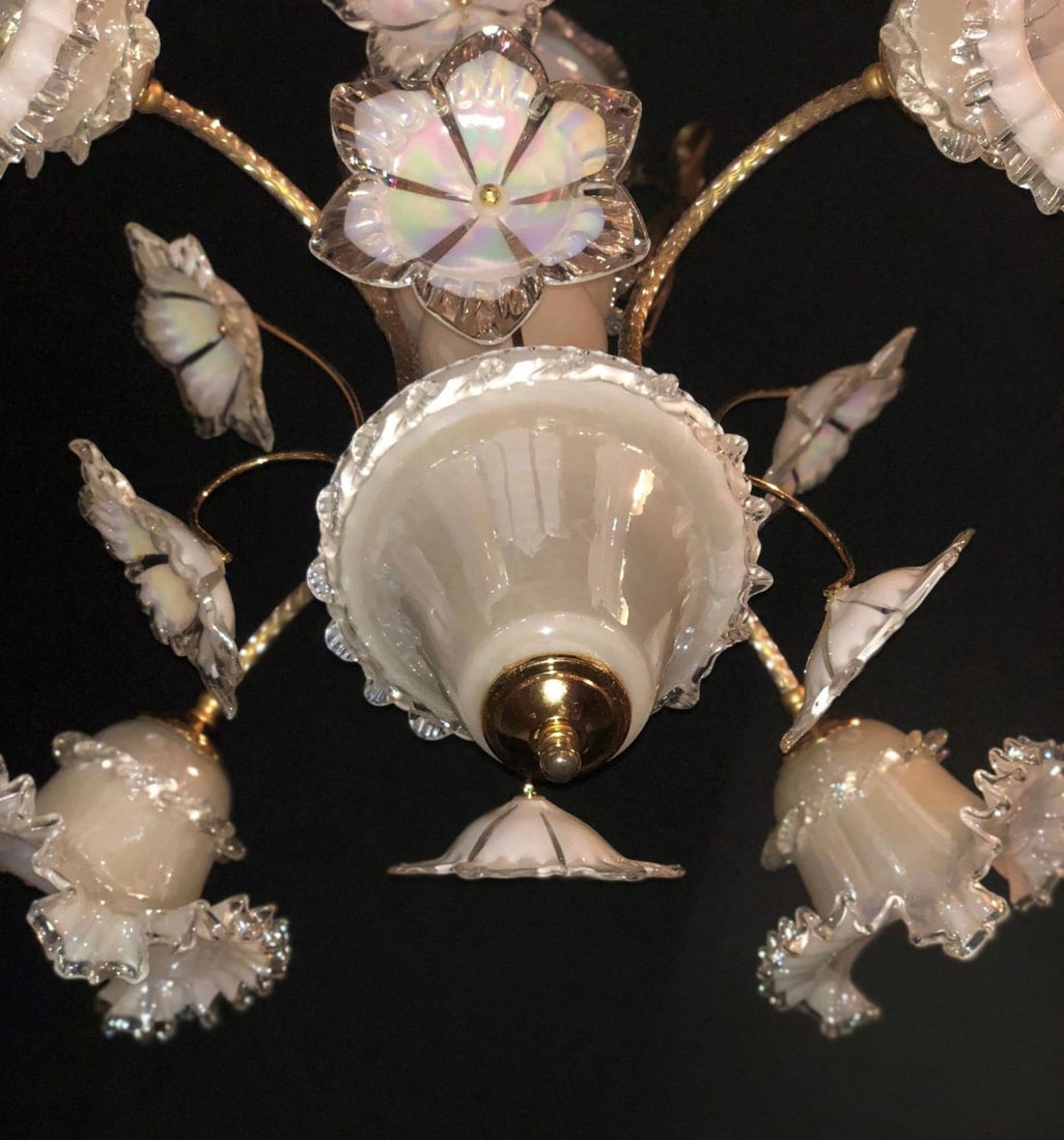 Italian Murano Glass Tulip Form Chandelier - 11