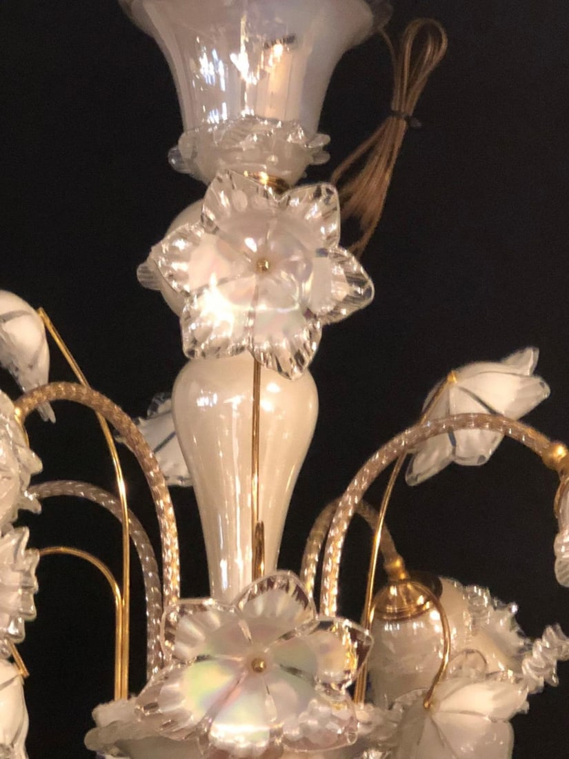 Italian Murano Glass Tulip Form Chandelier - 6