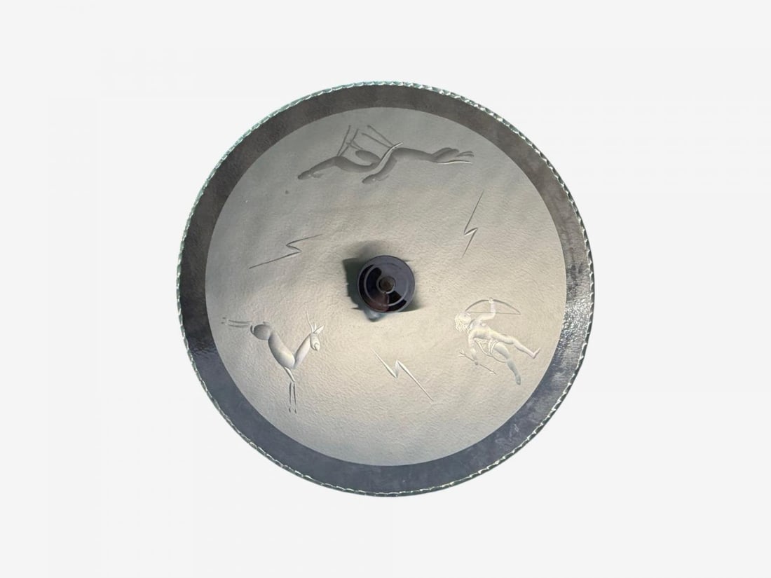 Swedish Modern, Raw Glass, Metal, Pendant Light, Sweden, 1940s - 7