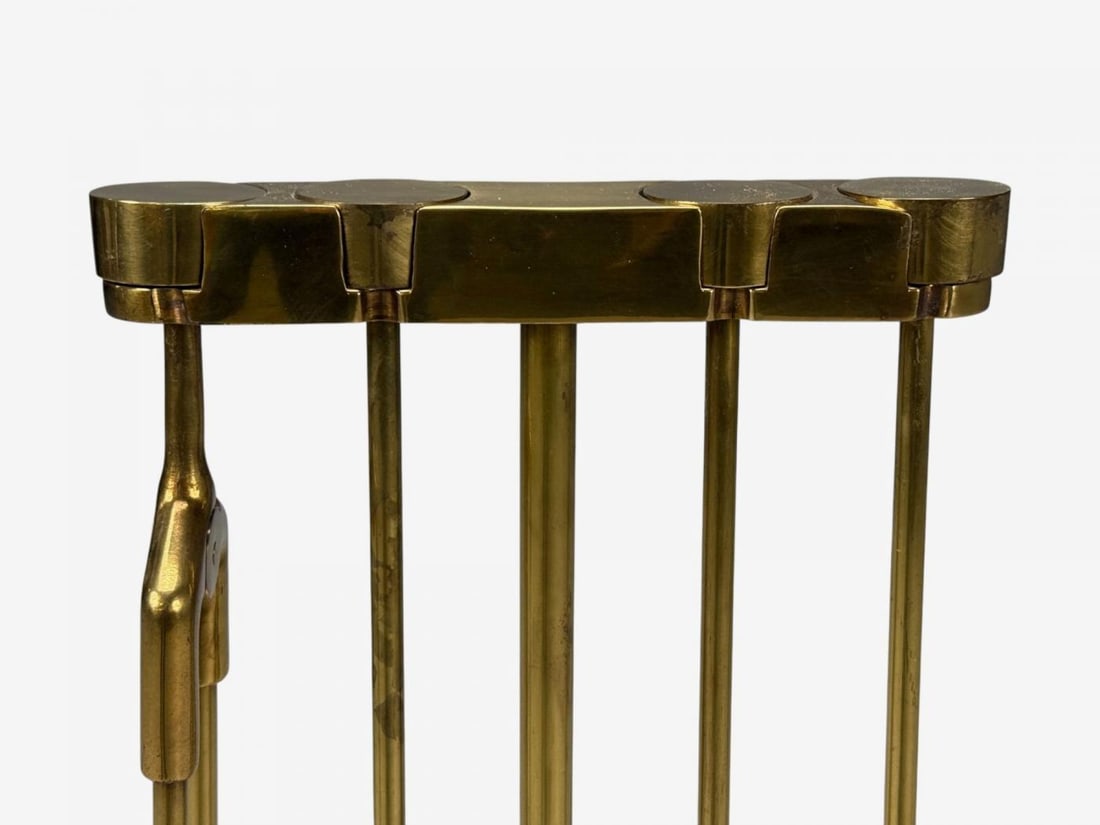 Bronze Fireplace Tool Set with Stand, USA, 20th c. - 7