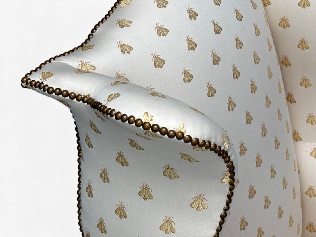 Queen Anne , Scalamandre Fabric, Mahogany, Wingback Chair, England, 19th c. - 11