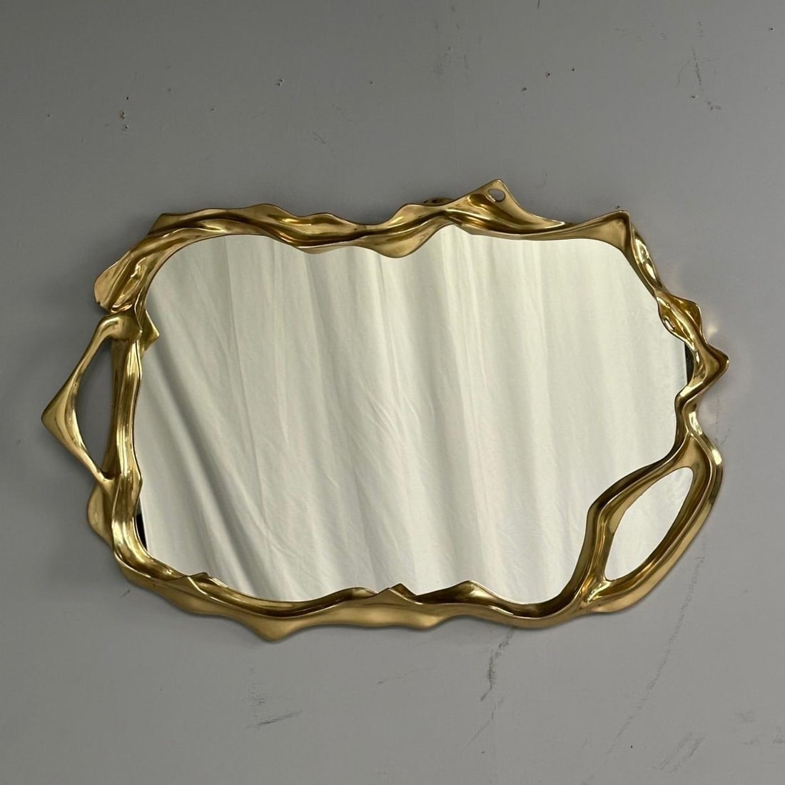 Contemporary, Organic Modern, Surrealist Bronze Wall Mirrors, Free Form - 4