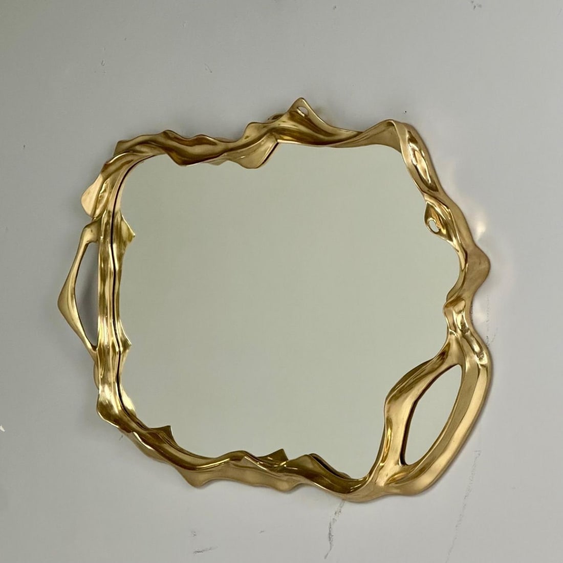 Contemporary, Organic Modern, Surrealist Bronze Wall Mirrors, Free Form - 7