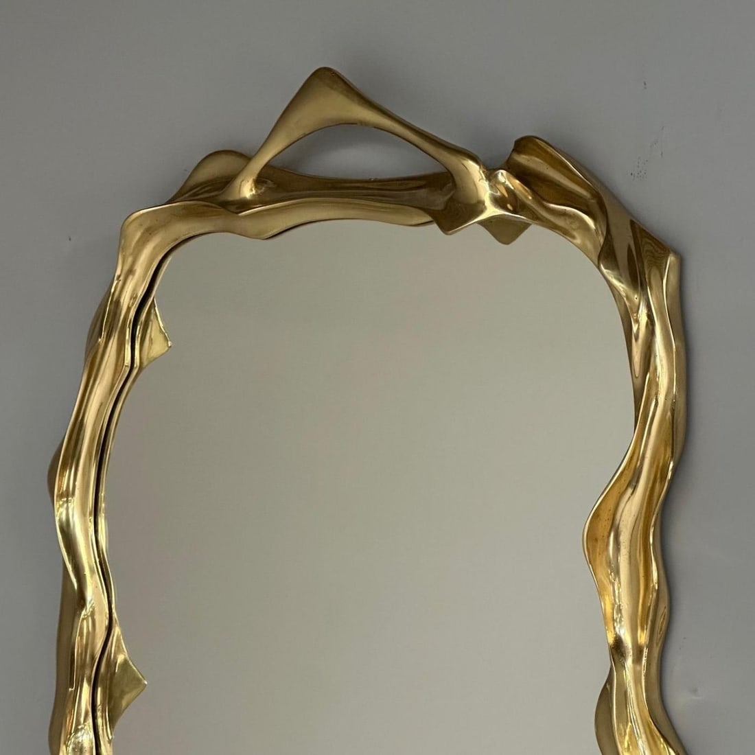 Contemporary, Organic Modern, Surrealist Bronze Wall Mirrors, Free Form - 8