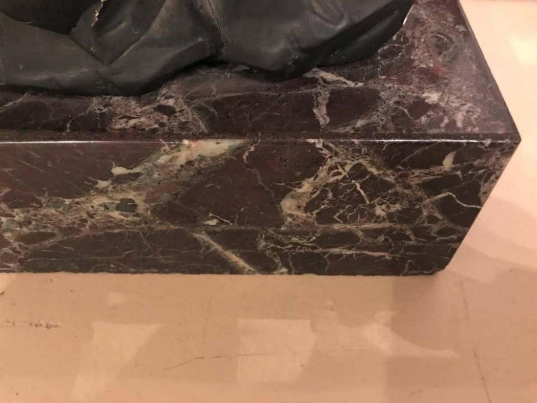 Large Gilded Eagle Marble-Top Console or Pedestal - 8