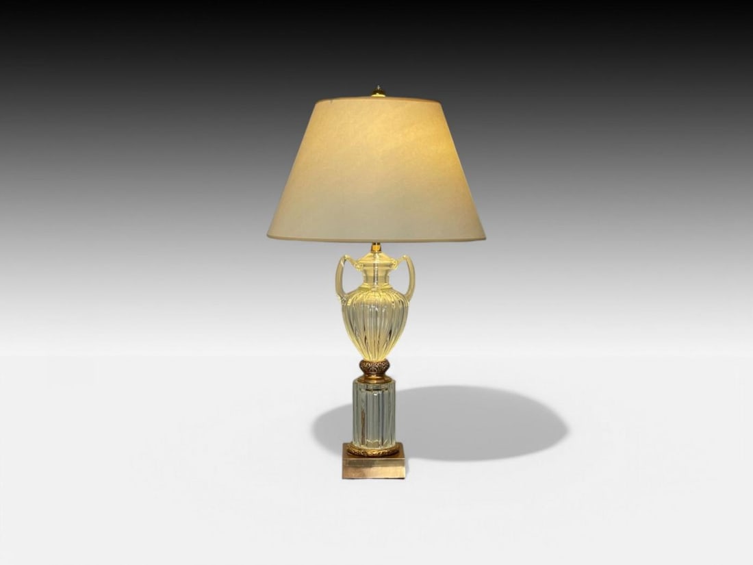 Marbro Lamp Co., Hollywood Regency, Glass, Brass, Urn Form Table Lamps, 2000s - 4
