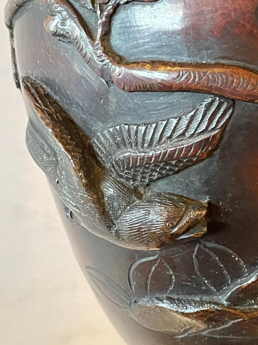 19th Century Japanese Meiji Bronze Torchiere or Floor Lamp - 7