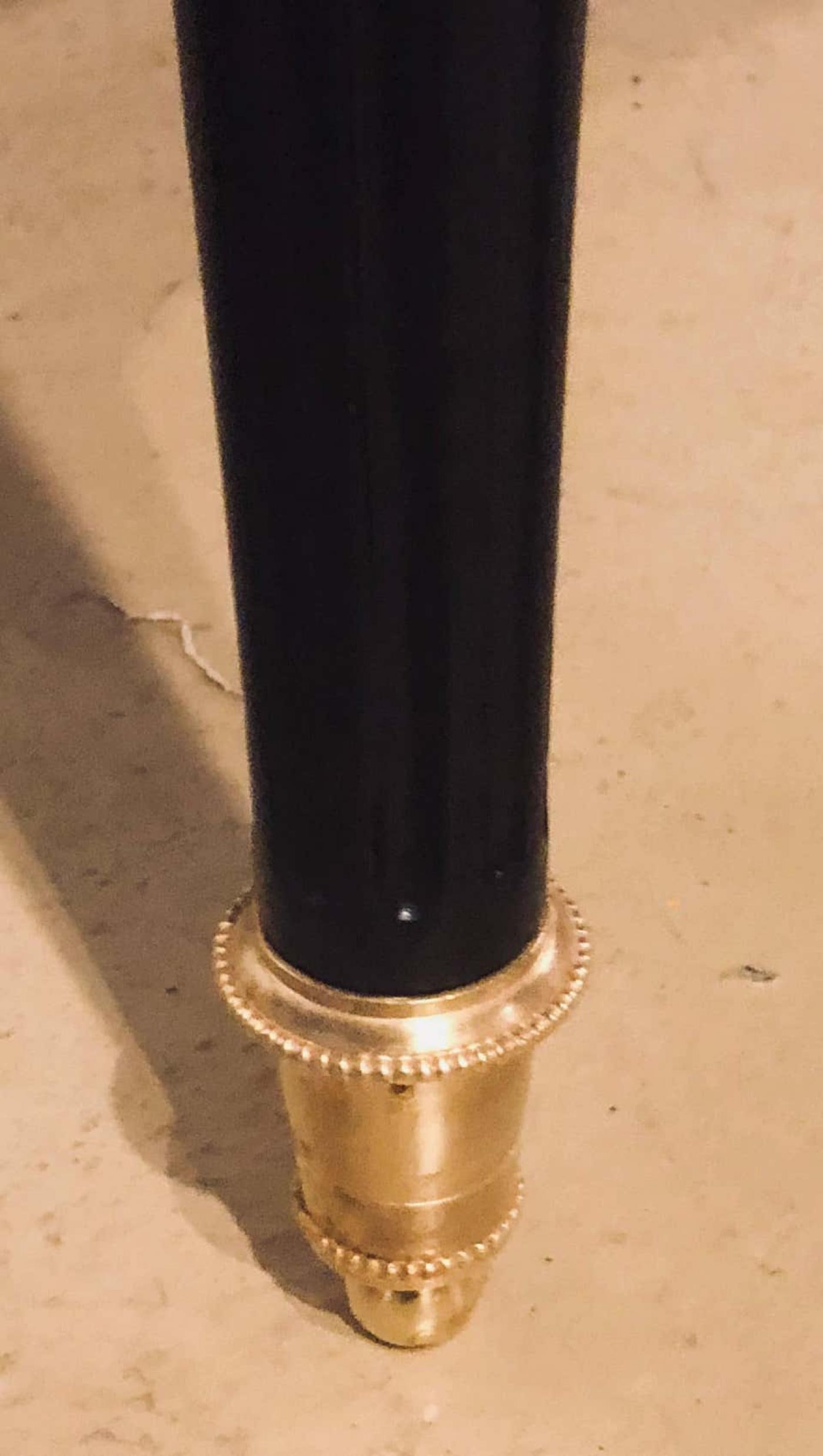 Jansen Styled Ebonized Bronze-Mounted Writing Office Desk Louis XVI Fashioned - 9