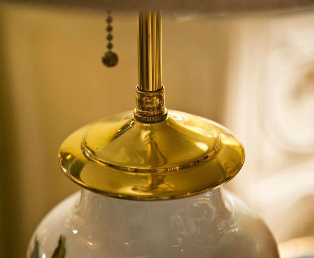 19 C. French Chinoiserie Porcelain Lamps - Pair - 8