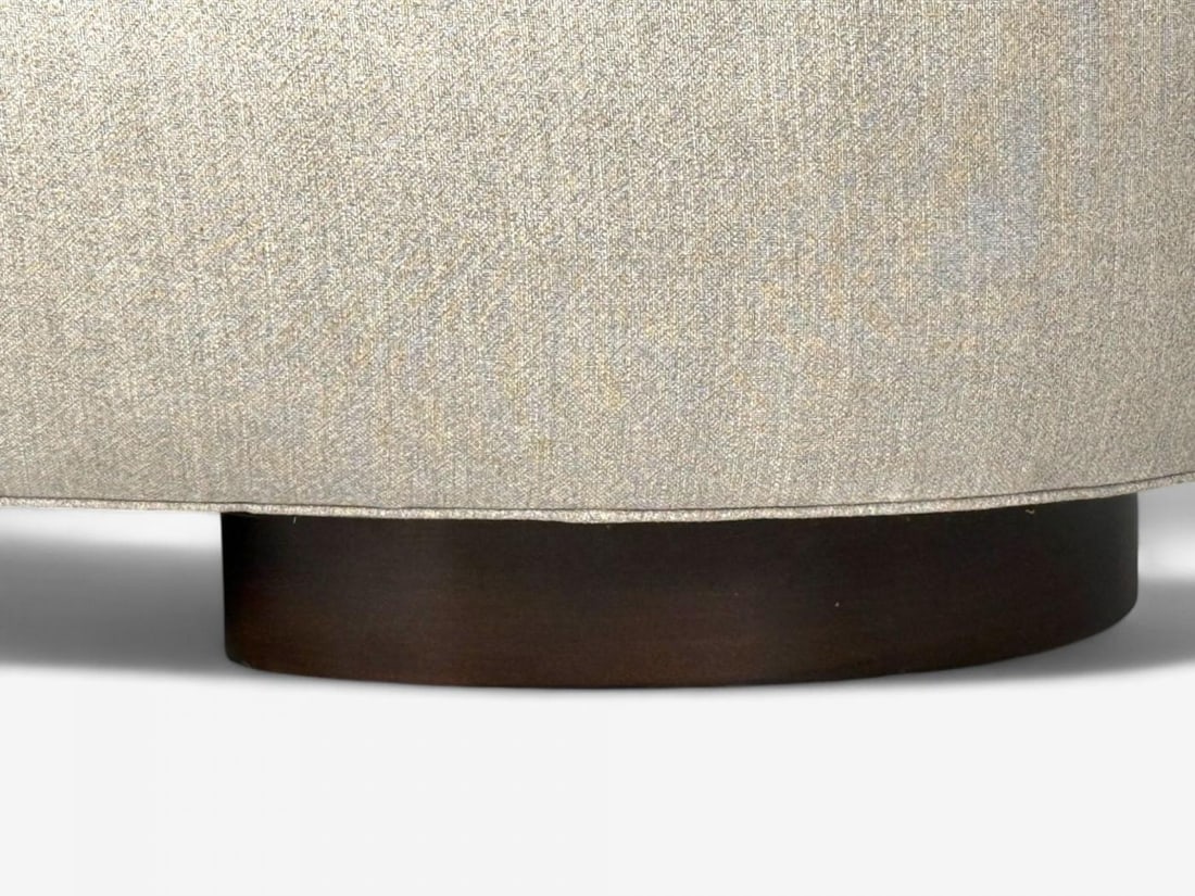 Vladimir Kagan, Walnut, Fabric, Monumental Serpentine Sofa, USA, 2000s - 12