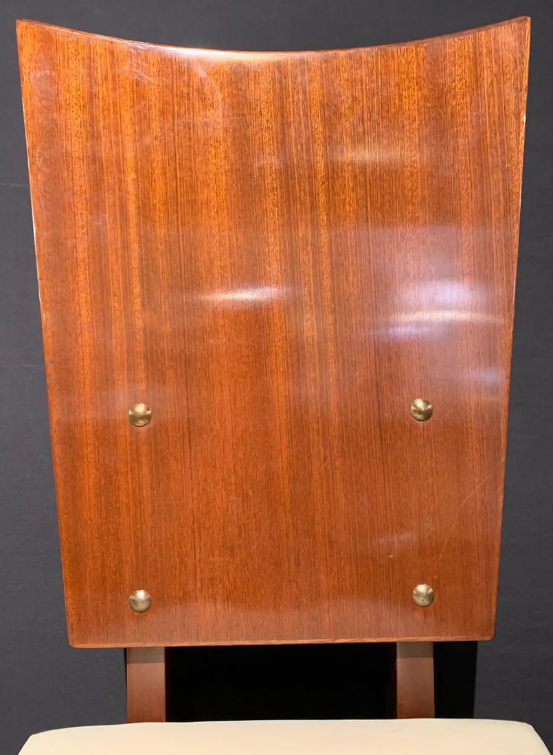 Set of Five Midcentury Art Deco Style Shield Back Dining, Office or Side Chairs - 7