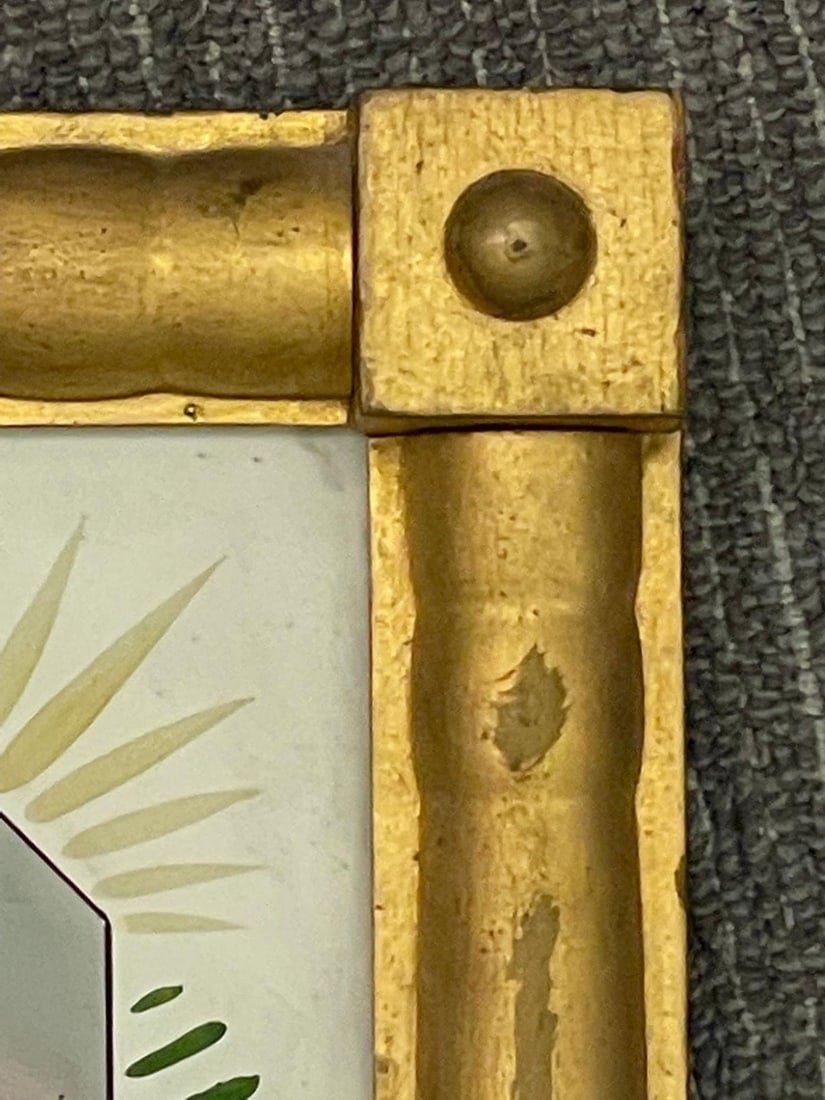 19th Century Federal Eglomise Decorated Wall or Table Mirror - 11