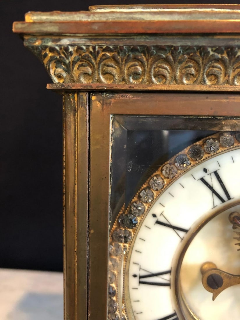 Crystal Face and Pendulum Clock Made by Ansonia Clock of New York - 7