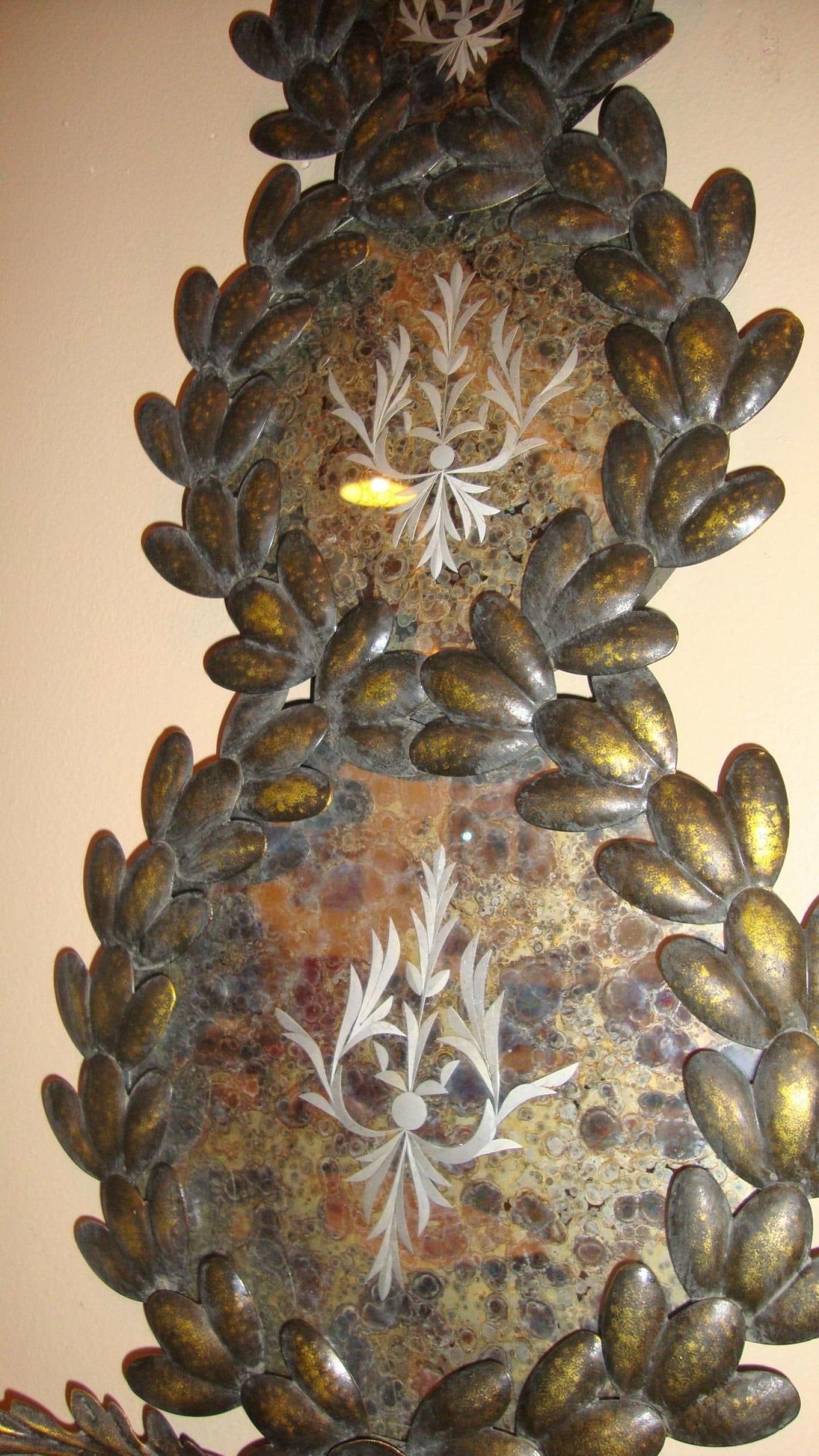 Pair of Mirrored and Metal Candle Sconces - 5