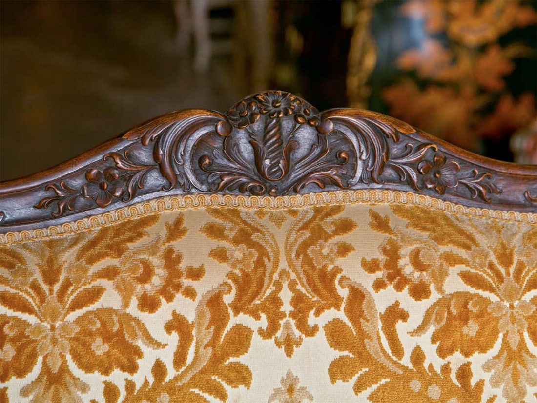 Pair of French Louis XV Style 1930s Walnut Armchairs Embroidered Upholstery - 5