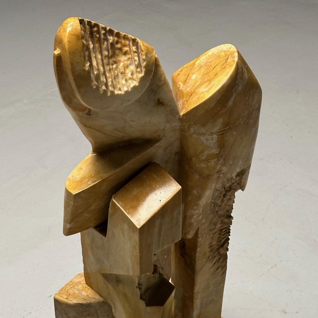 Mid-Century Modern Abstract Marble Sculpture / Statue, Signed and Dated, 1983 - 12