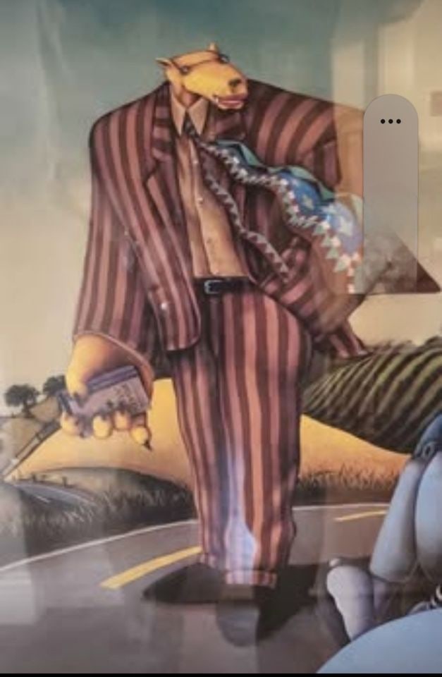 Vintage poster "The Road Less Traveled" by Markus Pierson. Rare 1993 Promo poster for One Man Show. - 2