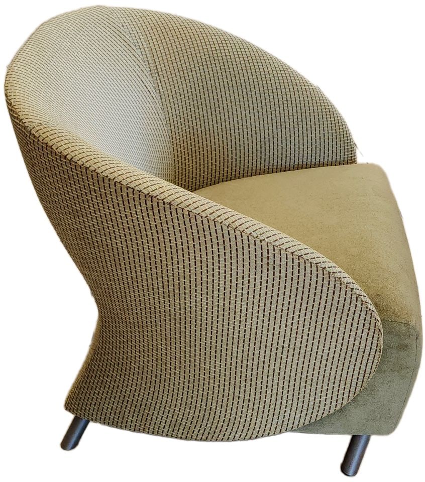 Luxury designer accent side chair by Keilhauer w/ great sculptural look.. - 5