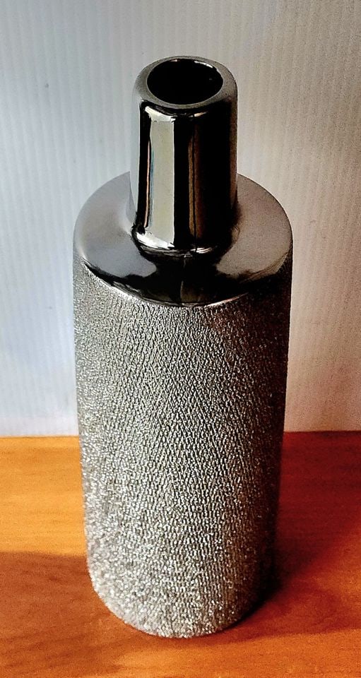 Tall vintage Murano Style multi-color beautifully designed art glass vase. 18 x 5 - 2