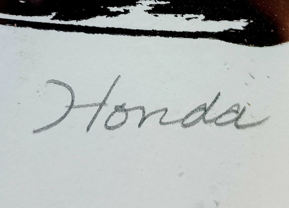 Honda, Ltd Edition postmodern calligraphic abstract lithograph by this top Japanese artist. 45/150 - 6
