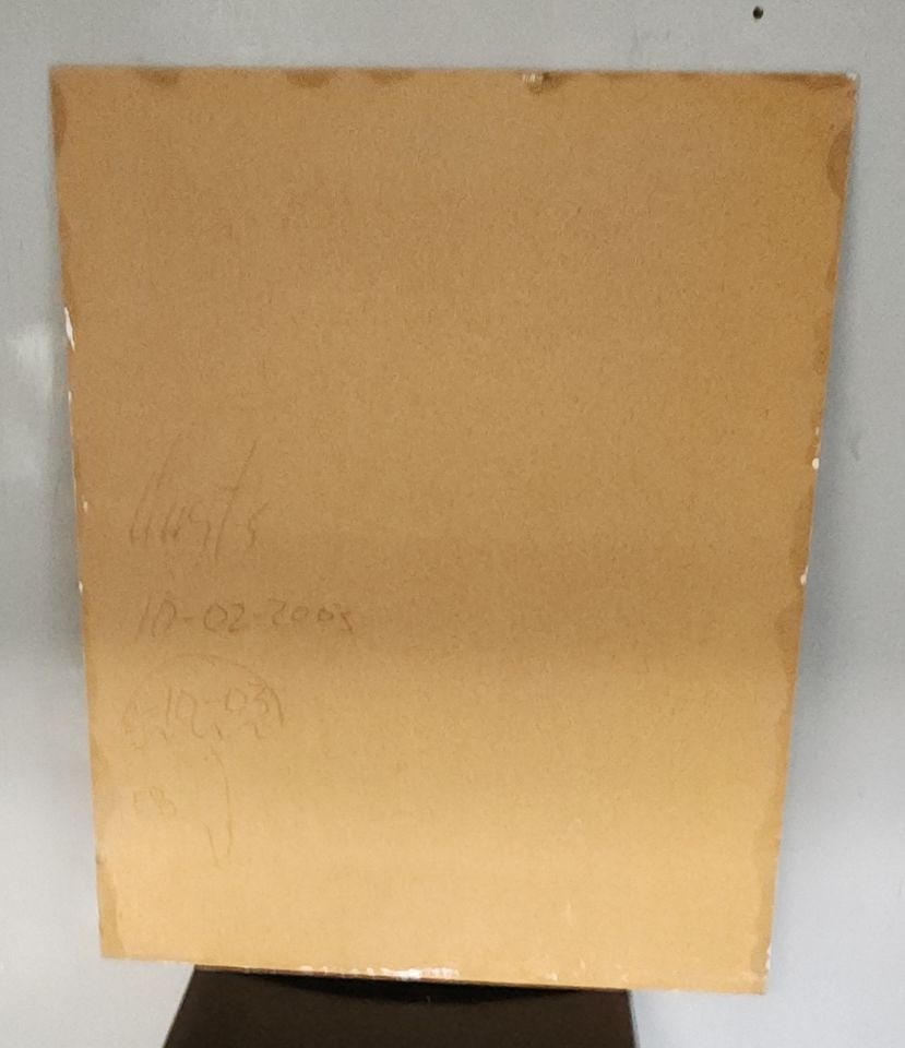 Powerful modernist abstract geometric oil painting. Signed. Circa 2003. 24" x 30 1/2 " - 3