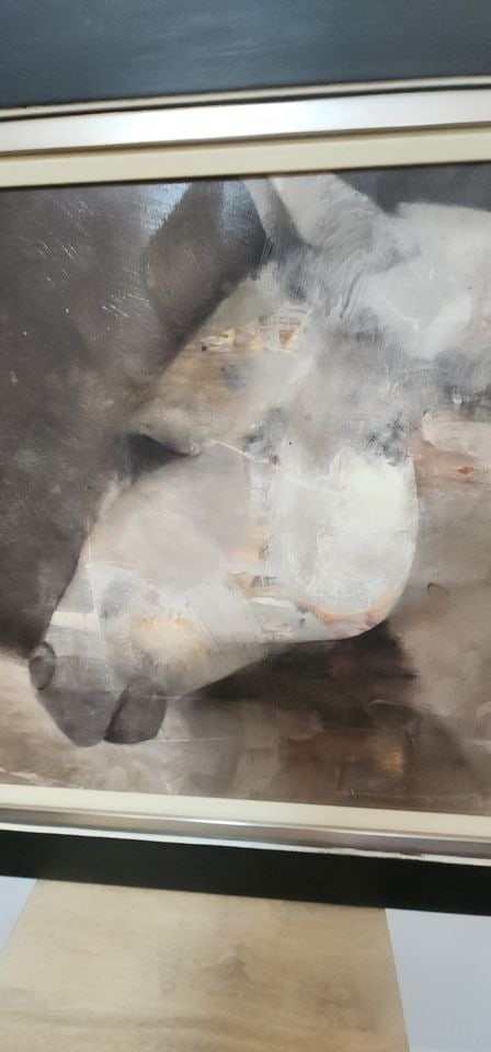 Albena Hiristova, Ltd. Edition 33x45 abstract expressionist oil painting imaged on board. - 7