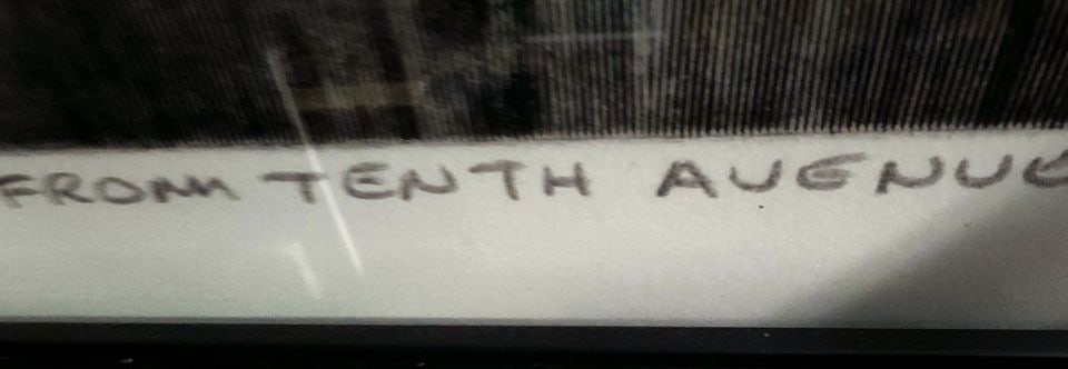 From 10th Avenue, vintage print of original impressionist work of NYC. Facsimile signed '87 - 2