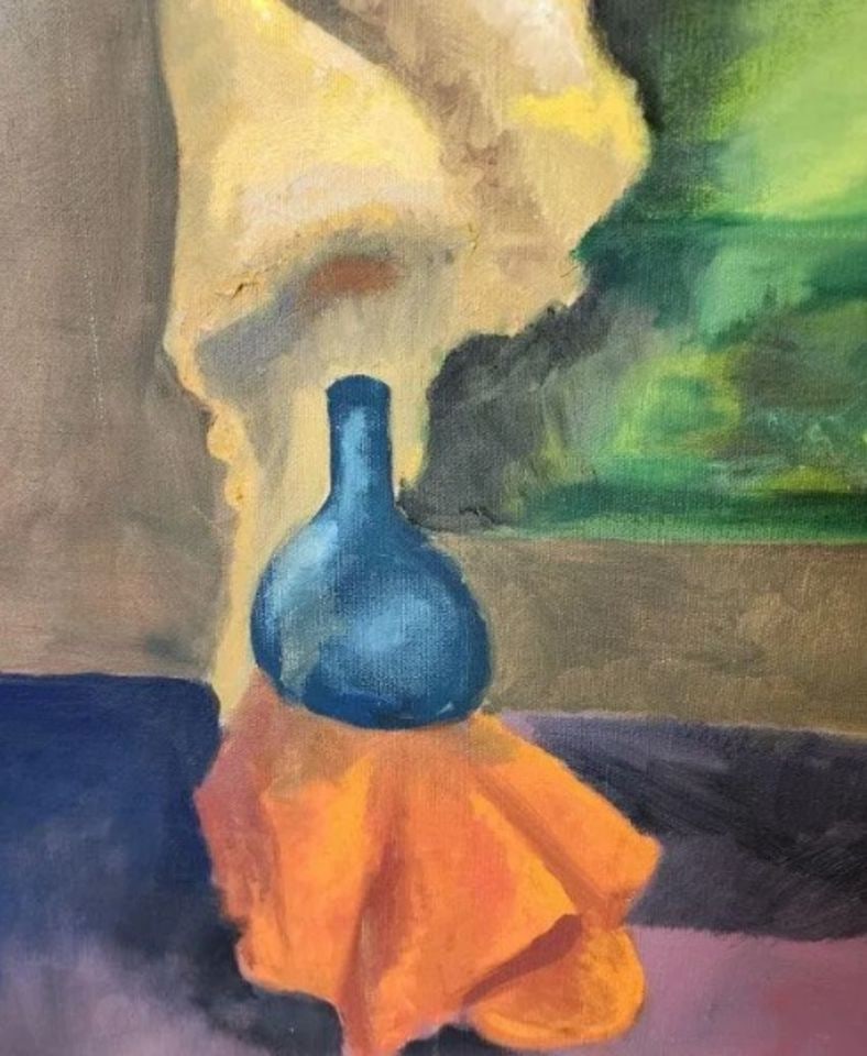 Intriguing vintage impressionist still life oil painting - 2