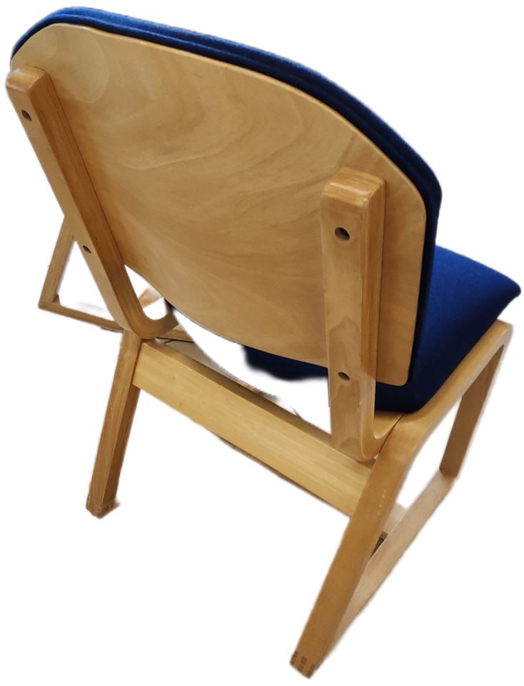 Pair of Mid-Century Modern Scandinavian Style two-position side chairs by University Loft of Indiana - 6