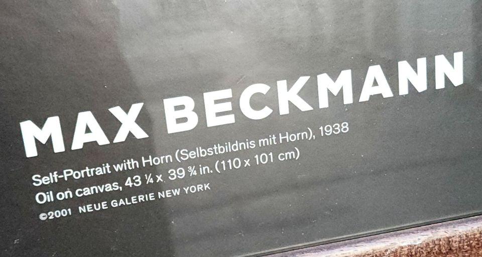 Max Beckmann, Neue Gallery 2001 poster celebrating his 1938 painting Self-Portrait w/ Horn - 4